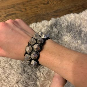 Balenciaga Studded double row arena bracelet